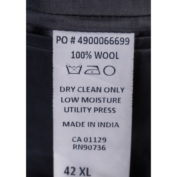 Calvin Klein Mens Two Button Plaid Blazer Wool Sport Coat Jacket Size 42XL - Picture 11 of 13